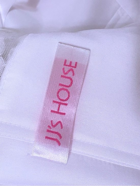 JJs House White Lace A-Line Wedding Dress with Illusion Sleeves - Picture 10 of 11